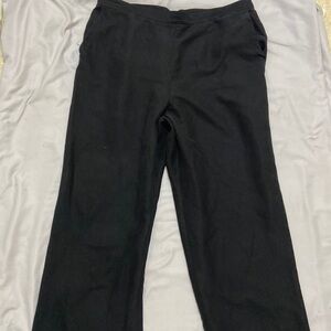 Alfred Dunner Womens pull on stretch pants black 16